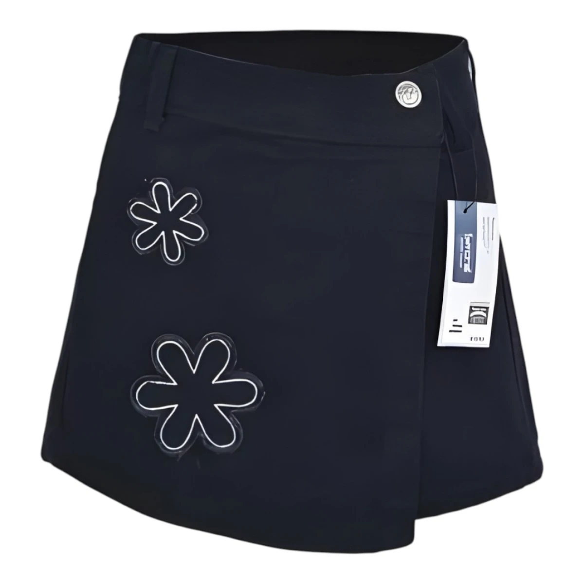 2 ÇİÇEK APLİKELİ PAMUKLU KOT ŞORT