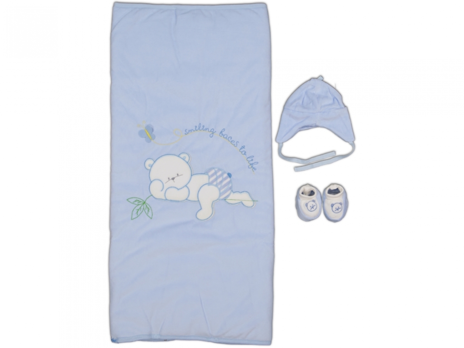 KADİFE BATTANİYE SET BEBE AYI  0189101
