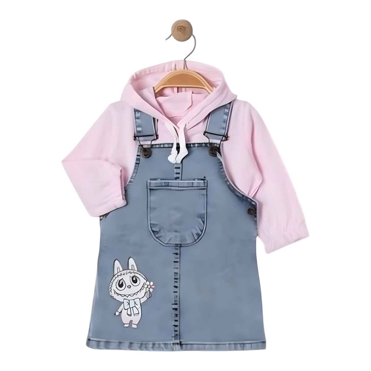 BASKILI RENKLİ BADİLİ KOT JİLE