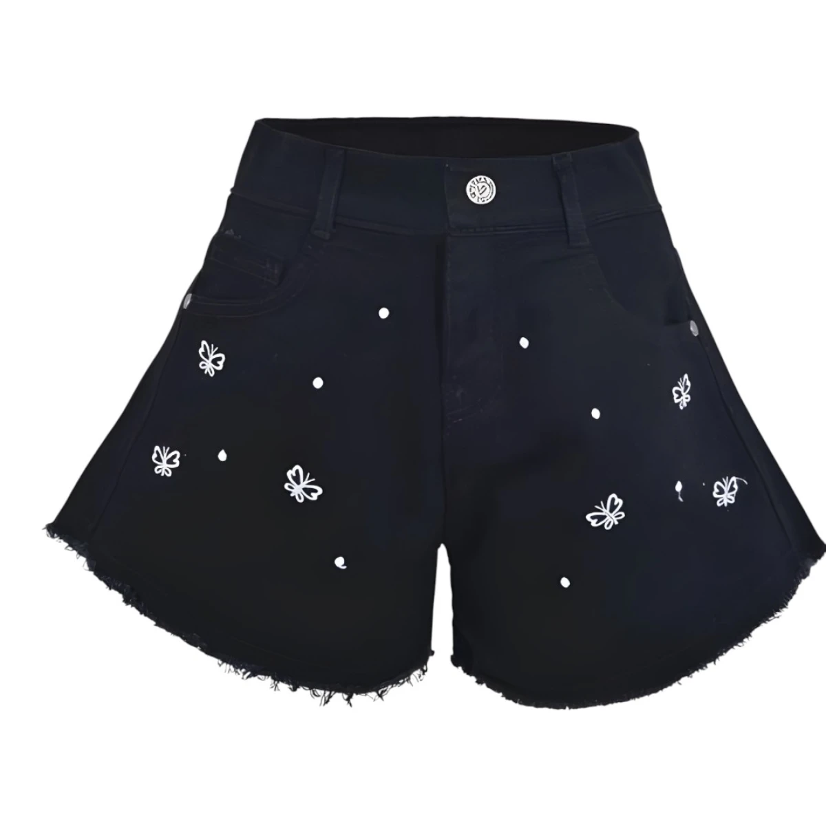 BENEKLİ KELEBEK PÜSKÜLLÜ PMKLU KOT ŞORT