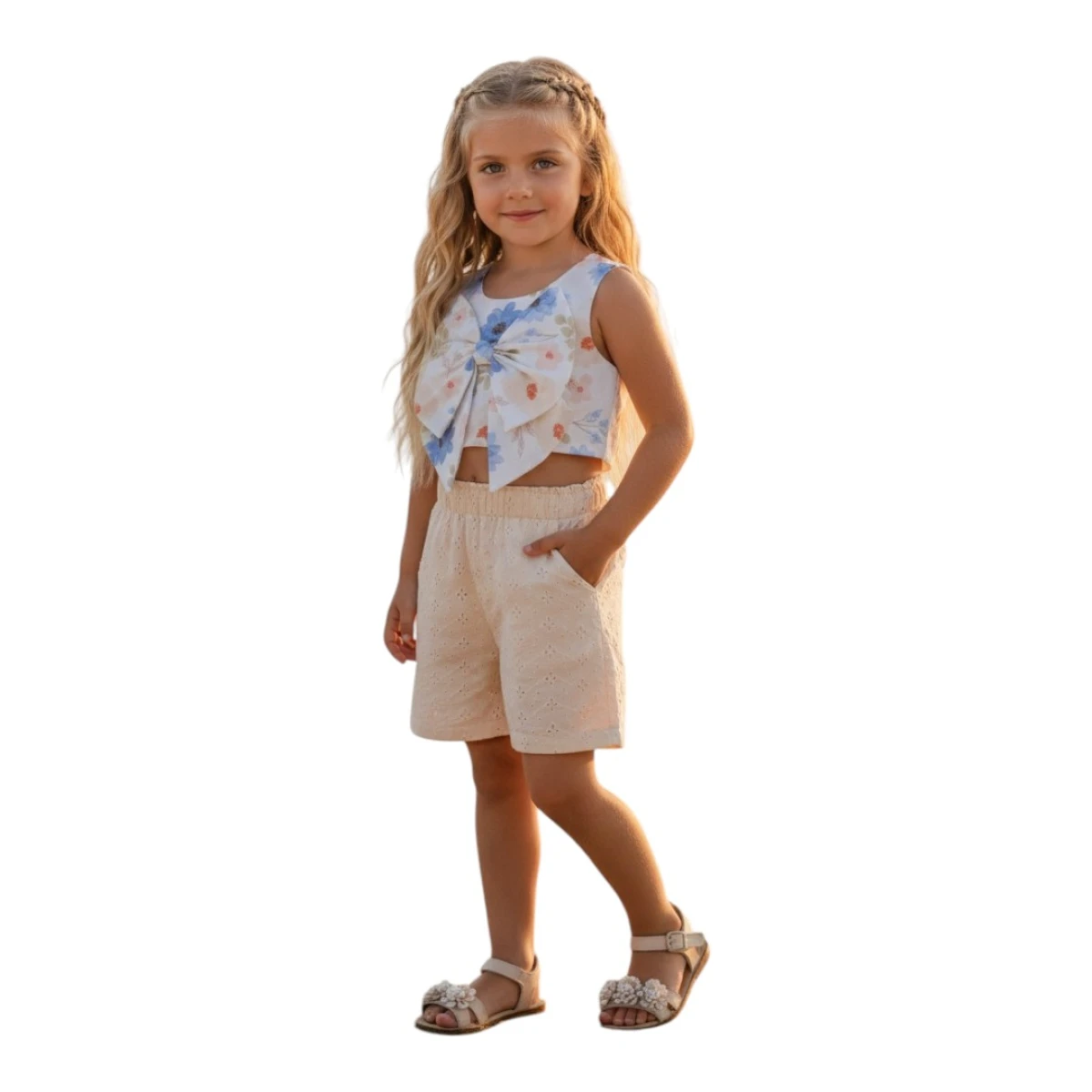 BRODE ŞORTLU CROP TAKIM