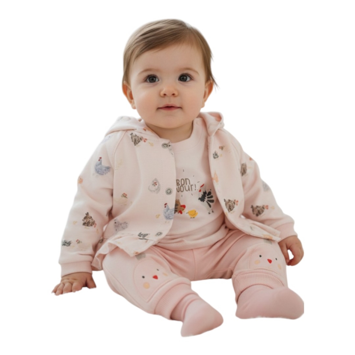 CHİCKEN APLİKELİ 3 LÜ TAKIM