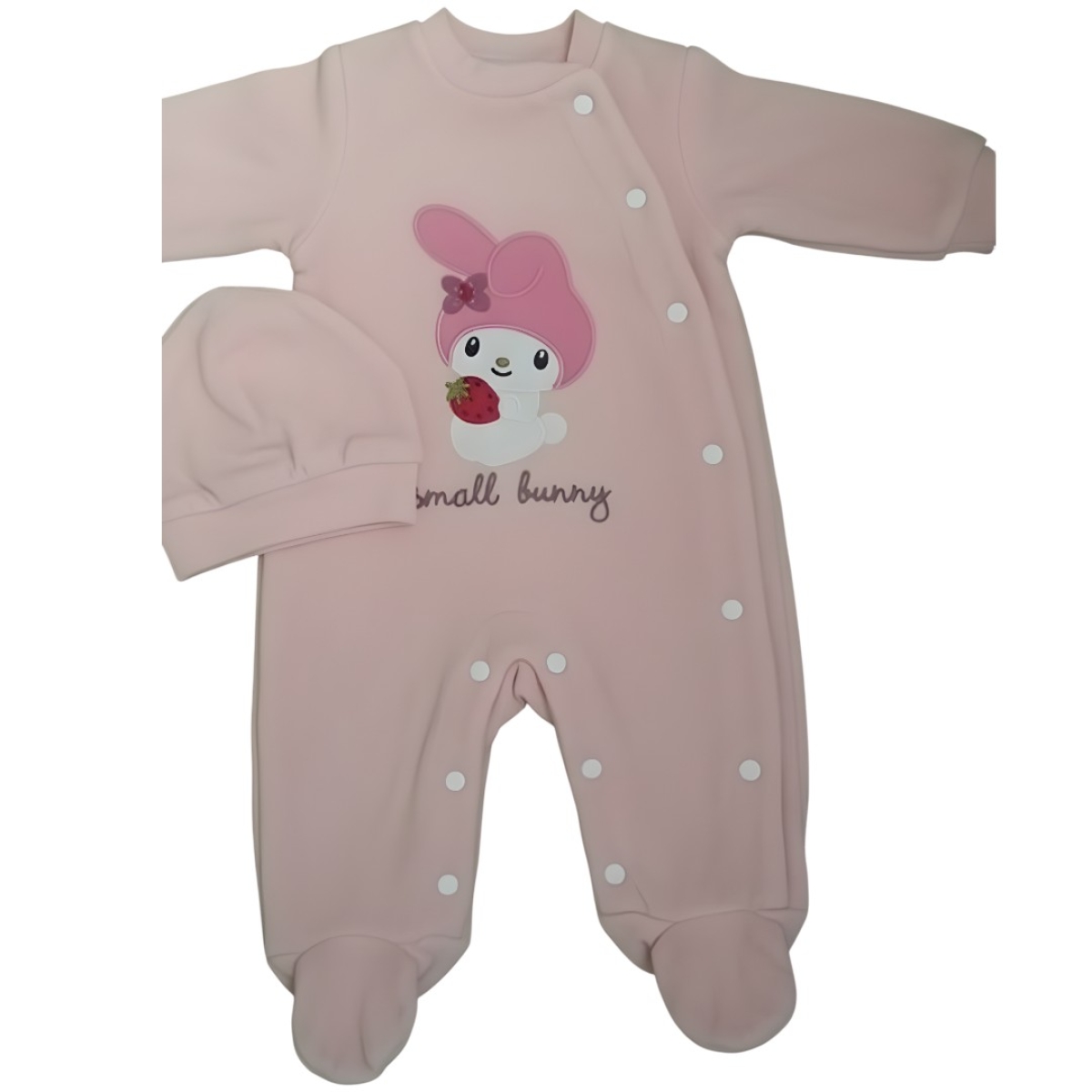 ÇİLEKLİ ŞAPKALI KADİFE TULUM