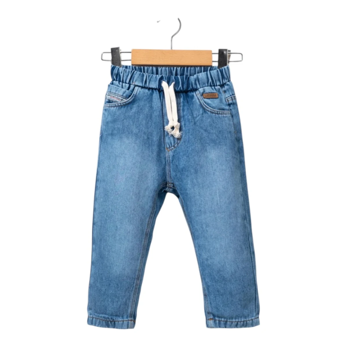 DERİ ETİKETLİ KOT PANTOLON