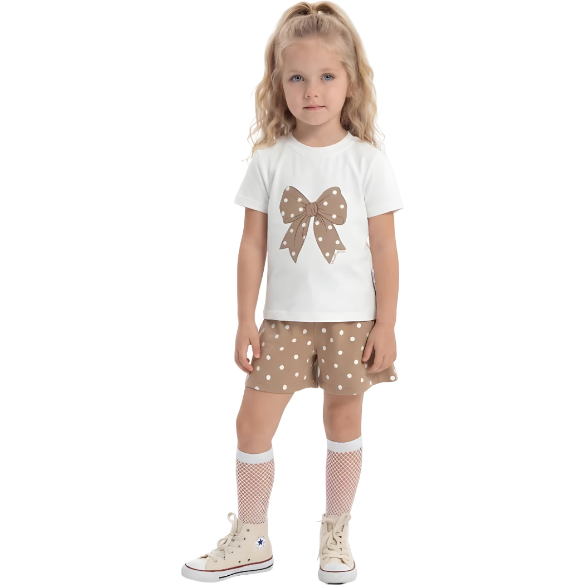 DONİNO PUANLI FİYONK BASKILI KIZ TAKIM