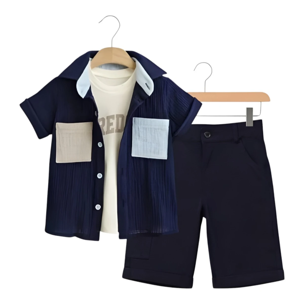 ERKEK YAZLIK GÖMLEK ÜÇLÜ TAKIM