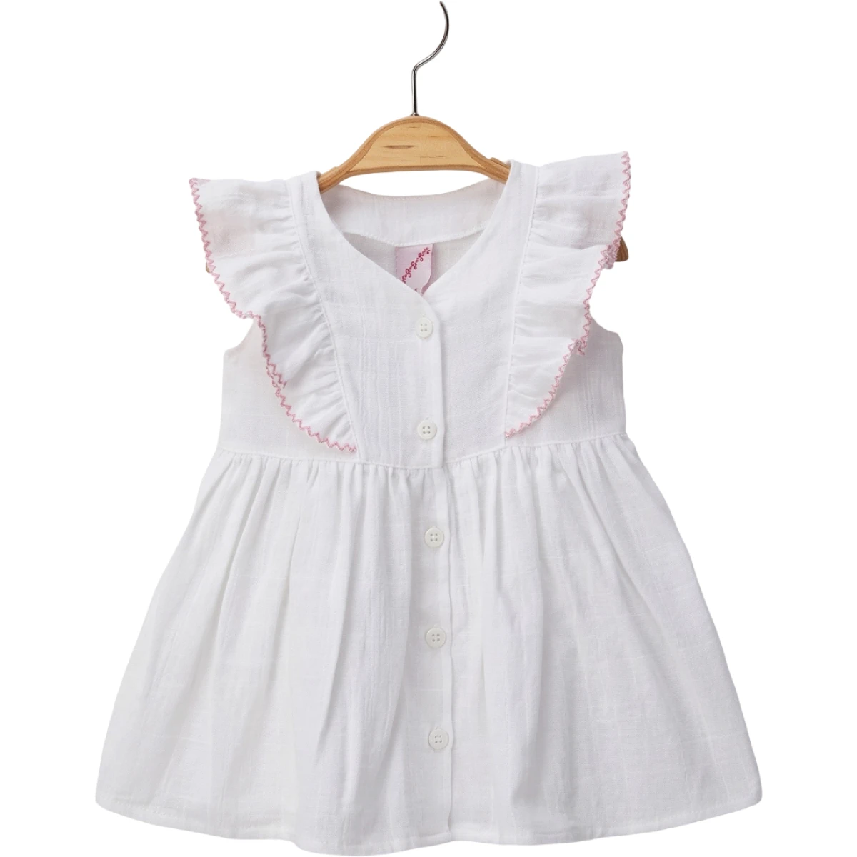 FIRFIRLI OYALI PAMUK ETAMİN ELBİSE