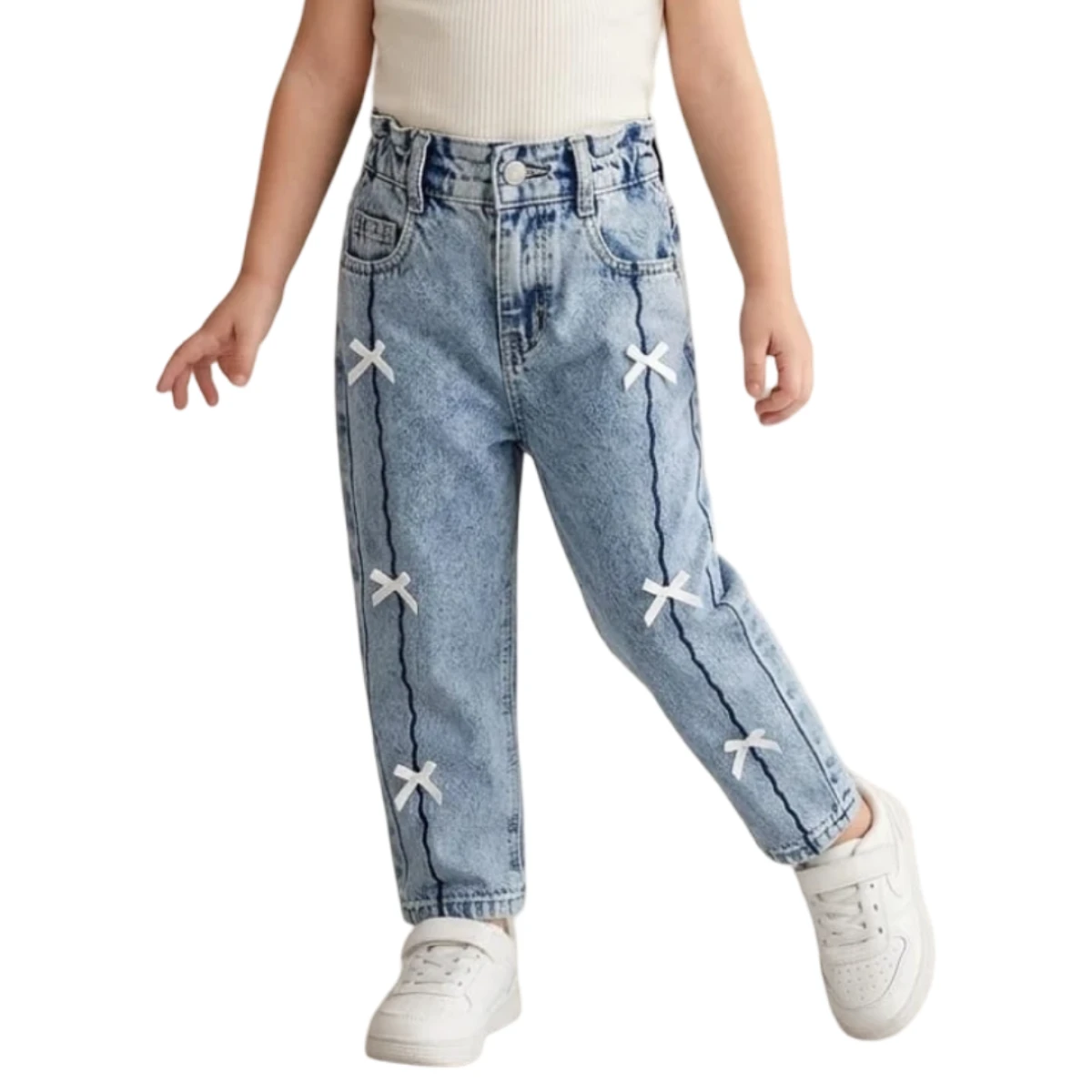 FİSTO FİYONK LASTİKLİ PAMUKLU KOT PANT