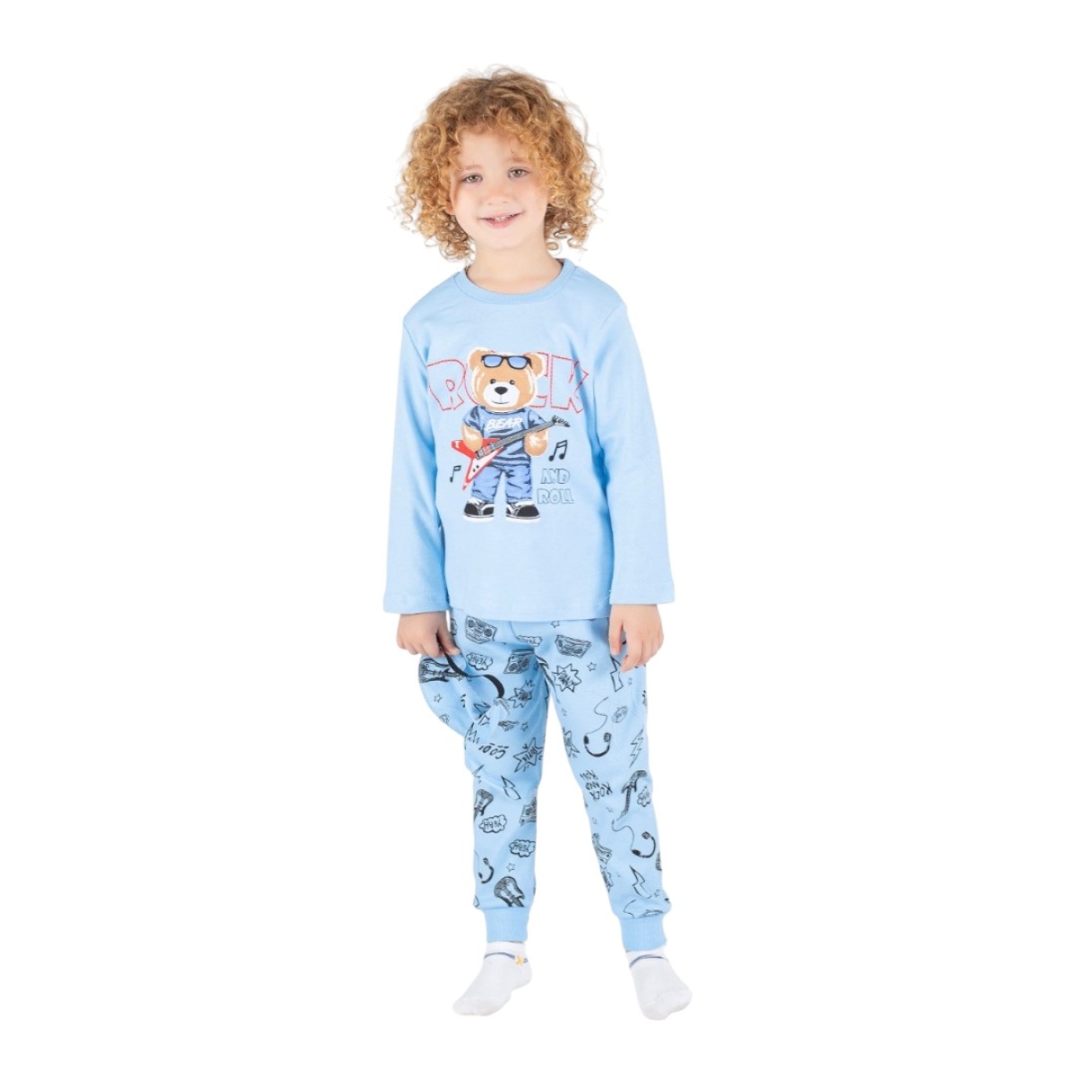 GİTARLI AYICIK 4LÜ SERİ PIJAMA TAKIM
