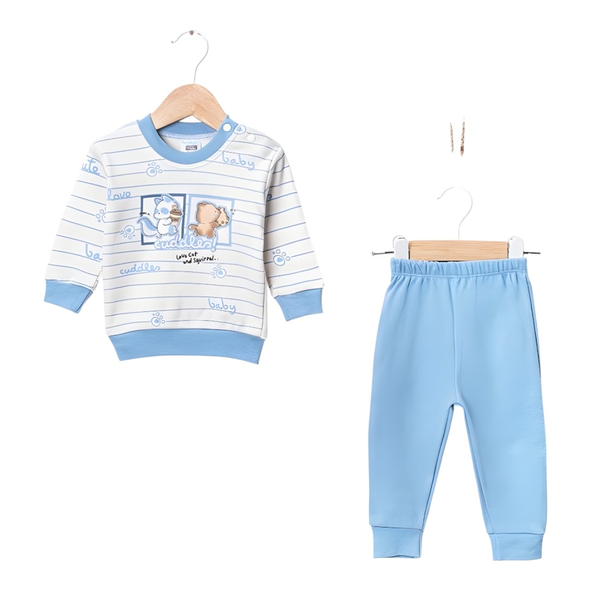 KABARTMA BASKI SİNCAP PİJAMA TAKIMI