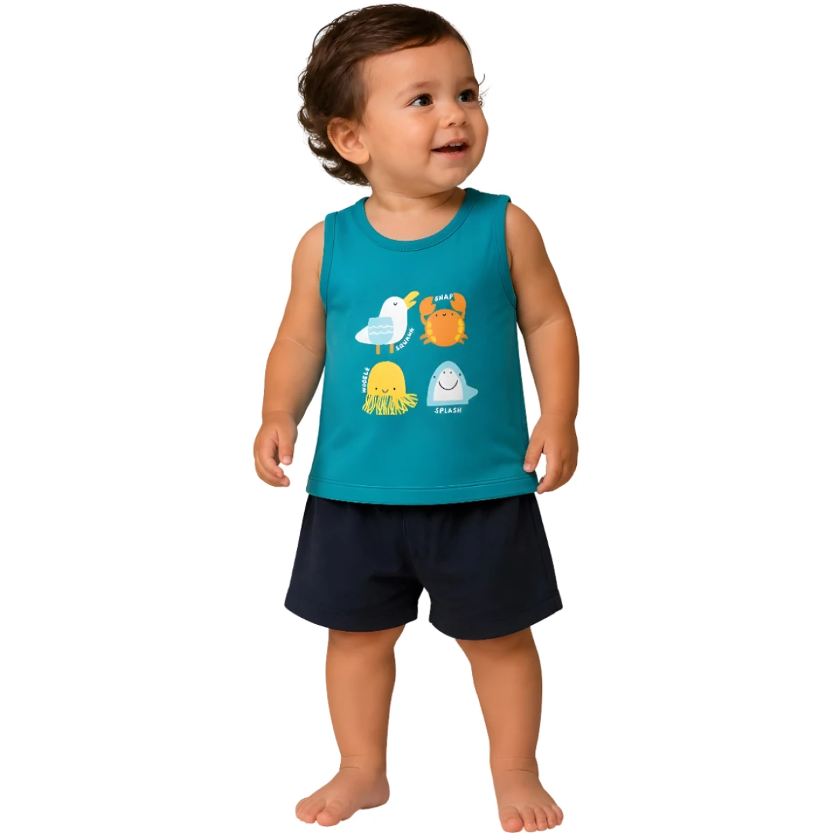 SEA ANIMALS BASKILI 2\'Lİ ATLET TAKIM