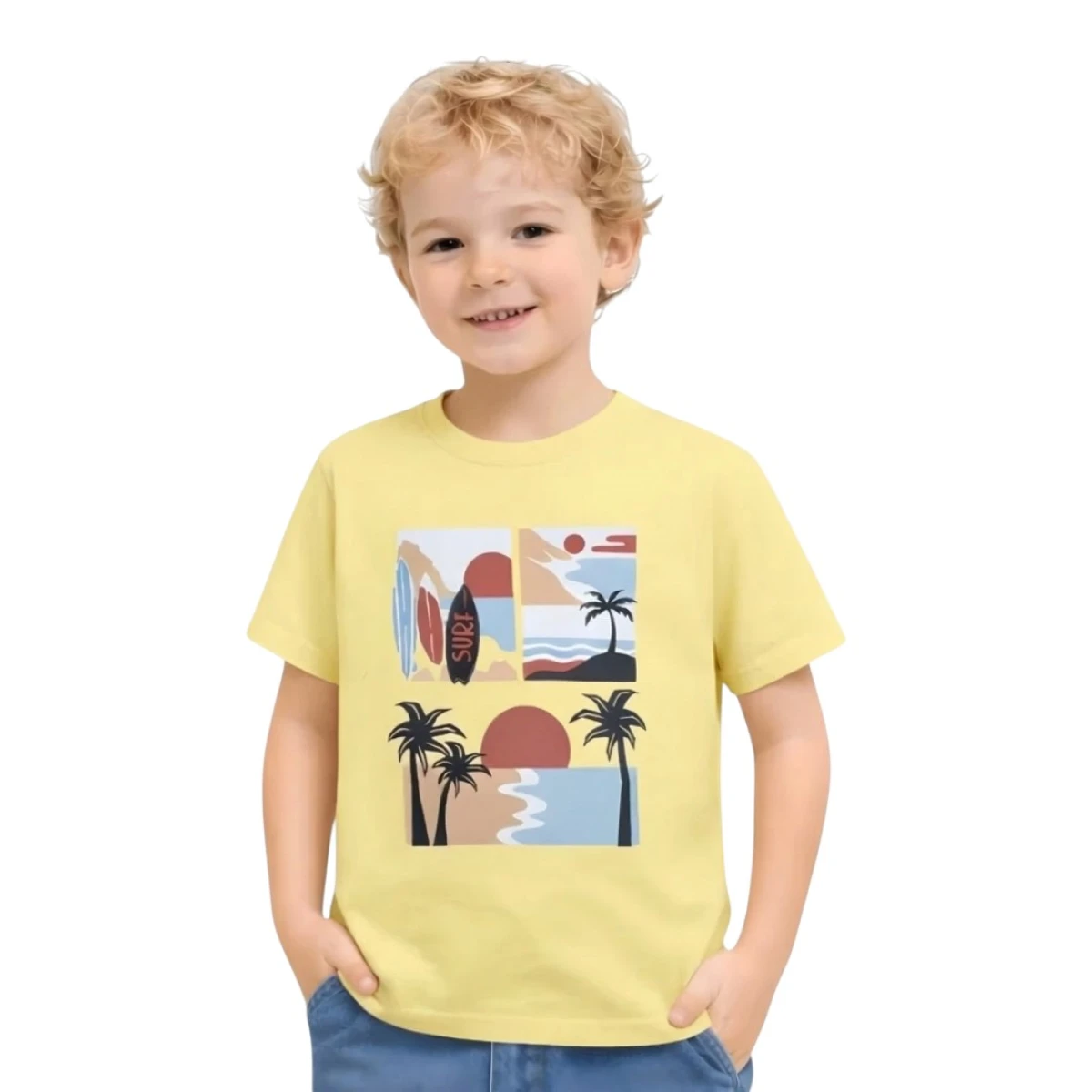 SURF TAHTASI APLİKELİ TİŞÖRT
