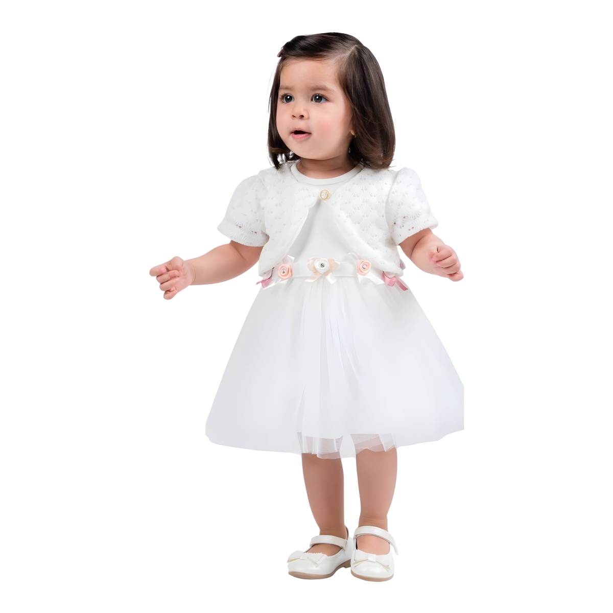 YAZLIK DELİKLİ BOLEROLU ELBİSE