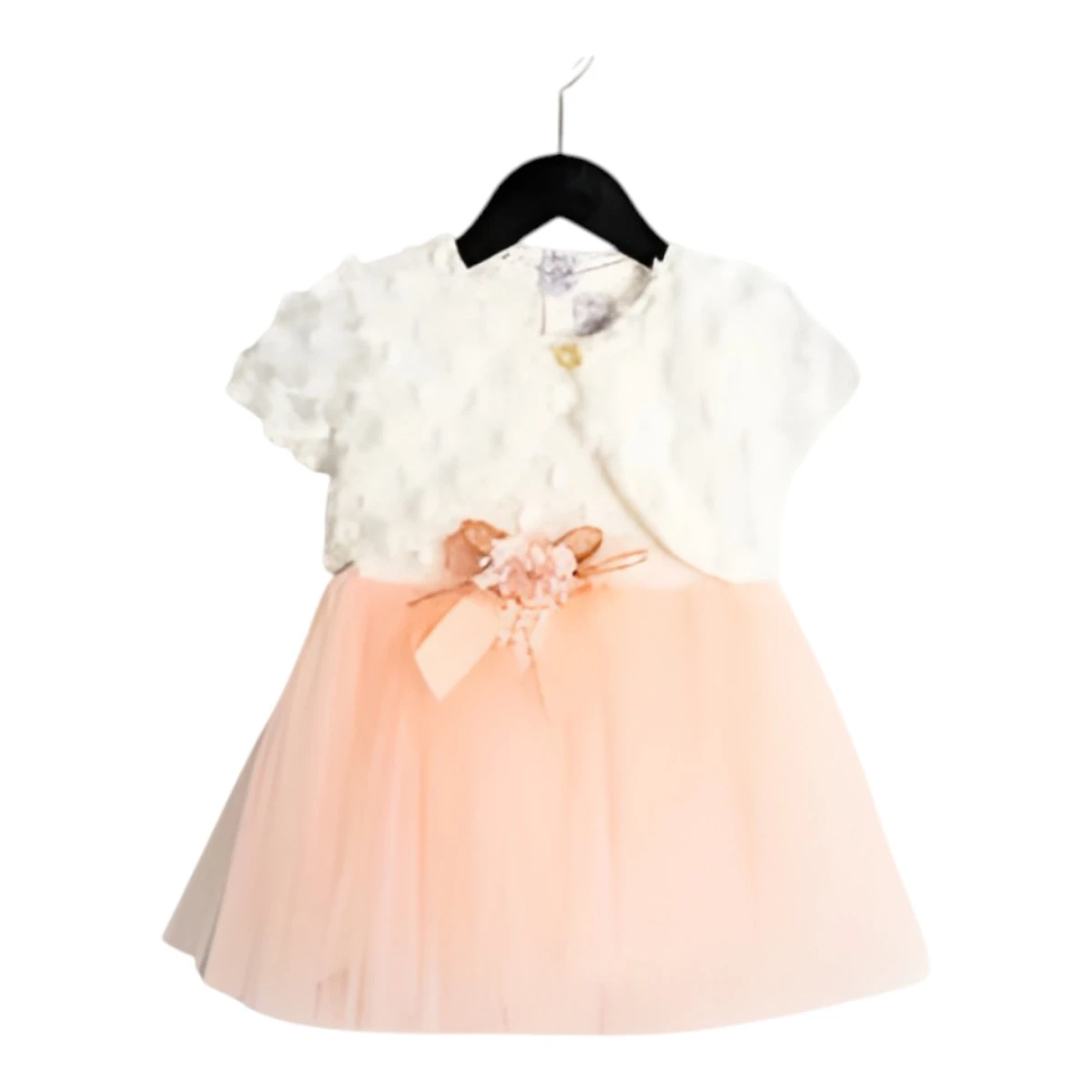 YAZLIK PONPON PÜSKÜLLÜ BOLEROLU ELBİSE