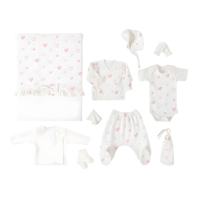 10PARÇA ZIBIN SETİ  KALPLİ ROTASYON