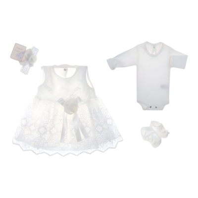 4 PARÇA MEVLÜTLÜK KIZ ELBİSE SETİ