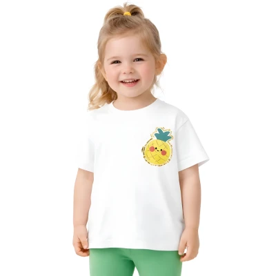 ANANAS BASKILI KISA KOLLU TİŞÖRT