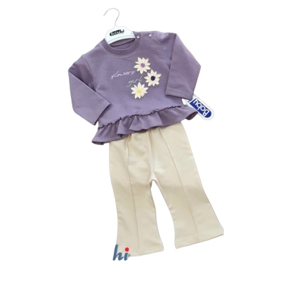 APLİKE ÇİÇEKLER KIZ 2Lİ TKM