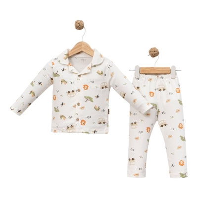 ARABALI ASLAN-LÜKS DÜĞMELİ PİJAMA TKM