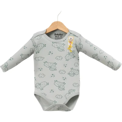 BABYTOO KÜÇÜK KUZU DESENLİ UZUNKOL BADİ
