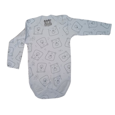 BABYTOO KUCUK NOKTALI AYİ DESENLİ UZUN KOLLU BADİ