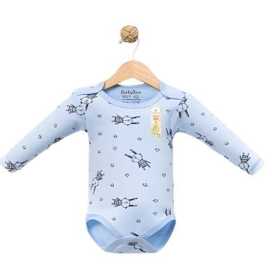 BABYTOO KUCUK YILDIZLI TAVSAN DESENLİ UZUN KOLLU B