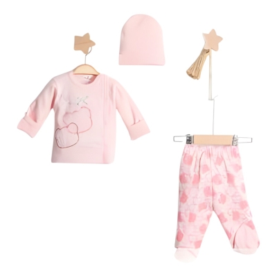 BEAR BASKILI KIZ ELDİVENLİ ZIBIN TAKIMI