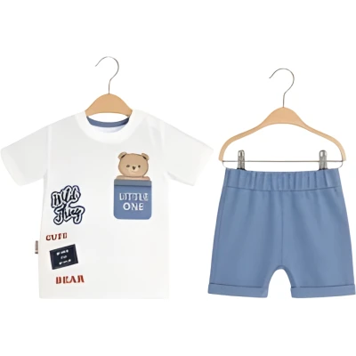 BEAR CEPLİ JAKARLI ERKEK ŞORTLU TAKIM