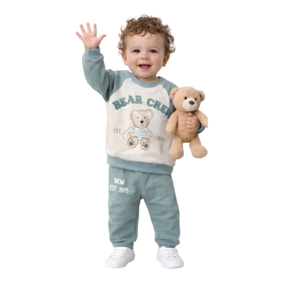 BEAR CREW AYICIK BASKILI RAGLAN KOL ERKEK 2 Lİ TK