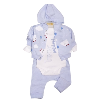 BEAR MINI 3\'LÜ KAPŞONLU TAKIM