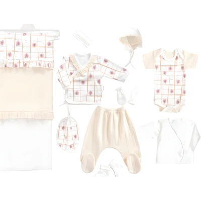 BEBE 10\'LU SET  ÇİÇEKLİ