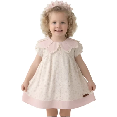 BEBE YAKA AYLIK ELBİSE