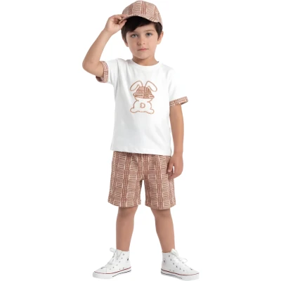 BOMLO EKOSE DESENLİ ERKEK ŞAPKALI TAKIM