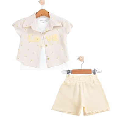 BOMLO LOVE SÜZENELİ KIZ GÖMLEK