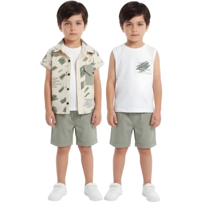 BOMLO YAZI BASKILI ERKEK GÖMLEK