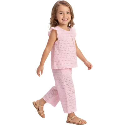 BRODELİ PANTOLONLU KIZ TK