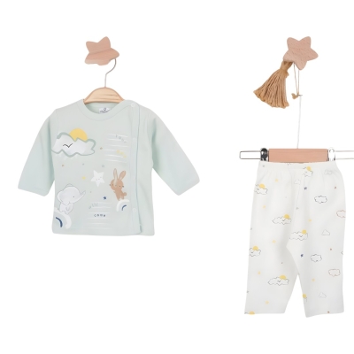 BUNNY ELEPHANT BASKILI PATİKSİZ ZIBIN TAKIMI