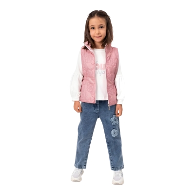ÇİÇEK DESEN YELEKLİ 3 LÜ TAKIM