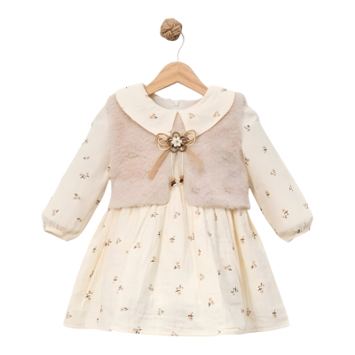 CİCEKLİ PELÜŞ ELBİSE