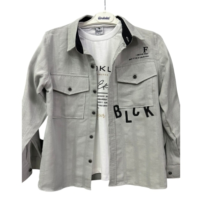 ÇİFT ÇEPLİ İKİLİ KETEN GÖMLEK