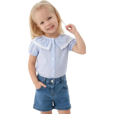 ÇİZGİLİ GÖMLEKLİ KIZ TAKIM