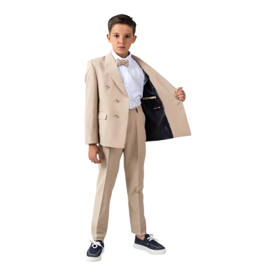 ÇİZGİLİ KRUVAZE CEKETLİ TAKIM