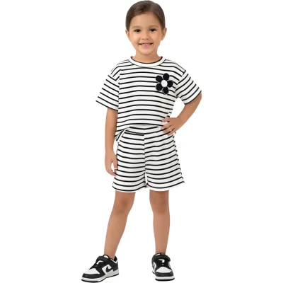 ÇİZGİLİ PAPATYALI 2\'Lİ TAKIM