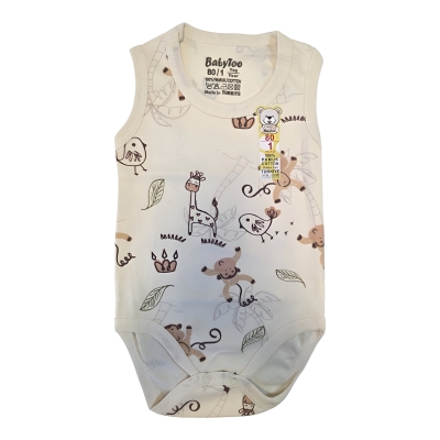 DİJİTAL MAYMUN DESENLİ KUCUK ASKİLİ BADİ