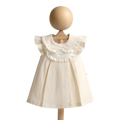 DOKUMA KIZ NAKISLI ELBİSE