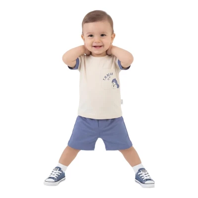 DOMİNO AYICIK CEPLİ KIZ TAKIM