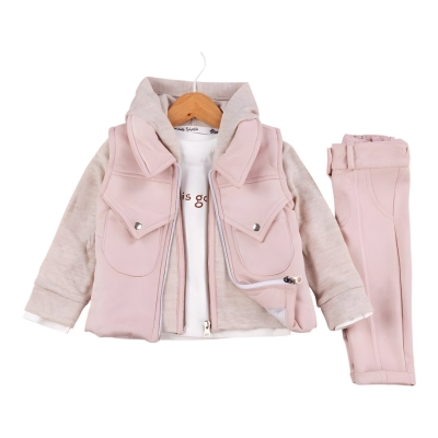 DONİNO YELEKLİ KIZ 4 LÜ SÜET