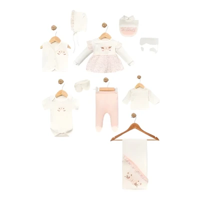 EKRU ÇITIR ÇİÇEKLİ 10 LU SET