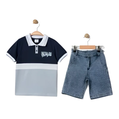 ERKEK DREAM BASKILI POLO 2\'Lİ TAKIM