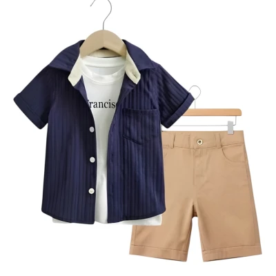 ERKEK YAZLIK GÖMLEK ÜÇLÜ TAKIM